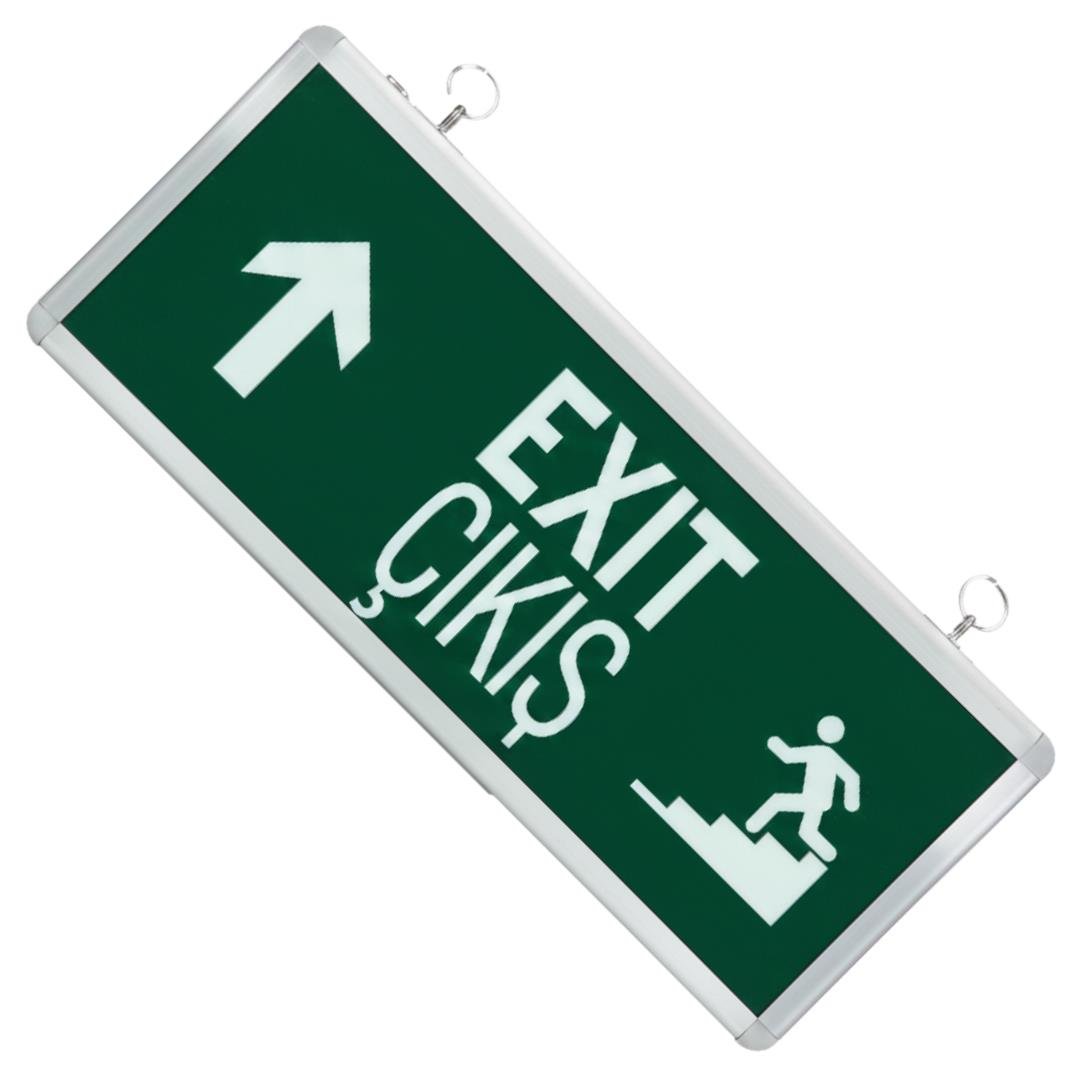 HOROZ ROBSON YUKARI YÖN 3 WATT 160 LÜMEN ŞARJLI ACİL ÇIKIŞ EXIT LEVHASI (355 X 125 X 150 MM) (YUKARI)