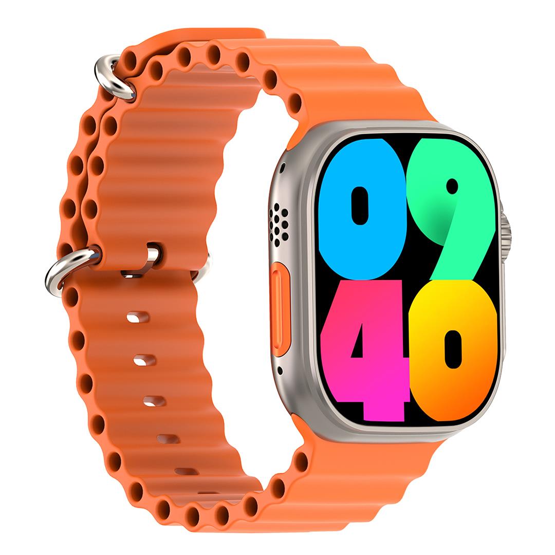 HYTECH W69 WATCH IOS VE ANDROID UYUMLU MACTIVE 2.05 INCH GENİŞ EKRANLI GÜMÜŞ/ORENGE AKILLI SAAT