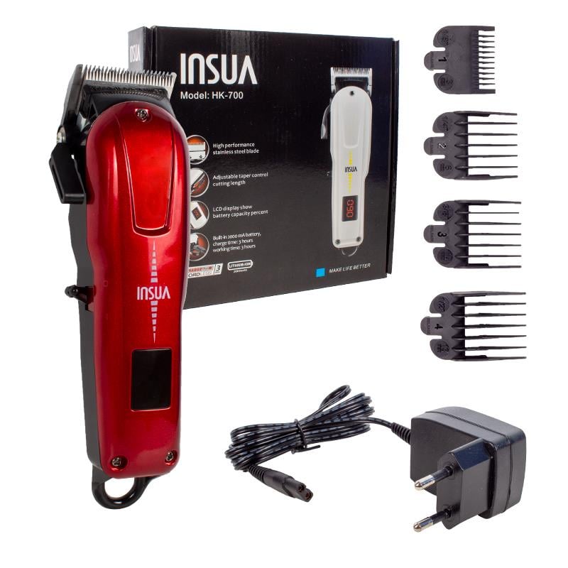 INSUA HK-700 PROFESYONEL ŞARJLI SAÇ KESME TIRAŞ MAKİNESİ