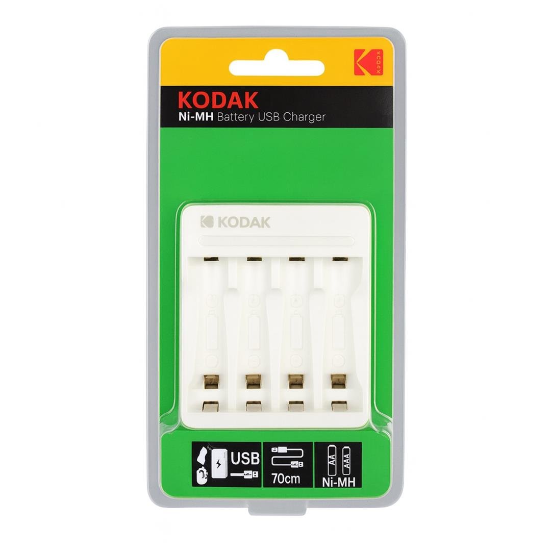 KODAK CAT30424296-ST 4'LÜ BEYAZ USB-TYPE-C AA/AAA Ni-MH PİL ŞARJ CİHAZI (PİLSİZ)