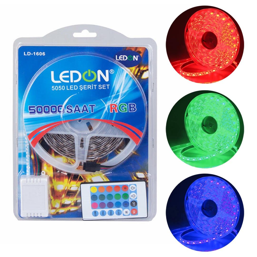 LEDON LD-1606 5050-60 3 ÇİPLİ RGB ŞERİT LED