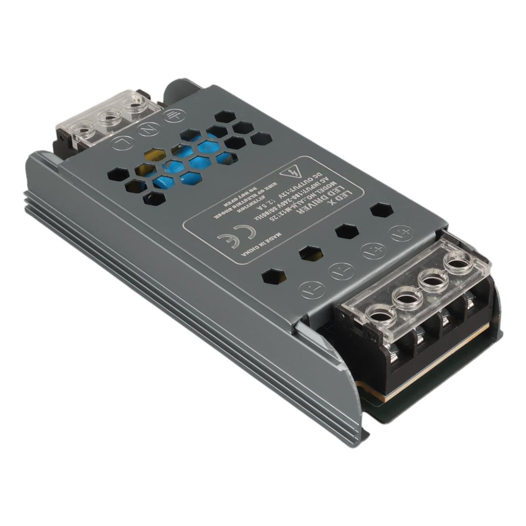 LEDX 12 VOLT 12.5 AMPER 118X50X23 MM ULTRA SLIM METAL KASA ADAPTÖR
