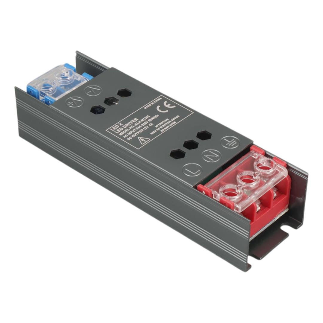 LEDX 12 VOLT 5 AMPER 98X30X23 MM ULTRA SLIM METAL KASA ADAPTÖR