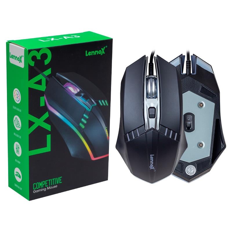 LENNOX LX-A3 RGB KABLOLU GAMING MOUSE