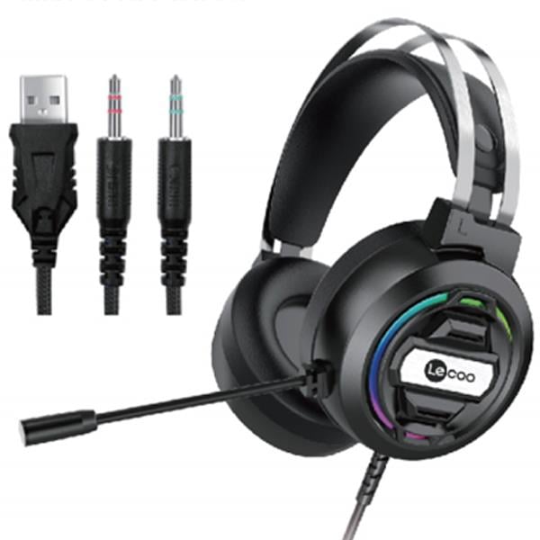 LENOVO LECOO HT401 3.5MM JACKLI+USB KULAK ÜSTÜ RGB GAMİNG OYUNCU KULAKLIK