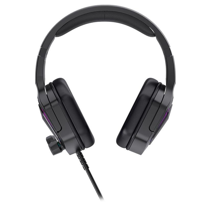 LENOVO LECOO HT403 KONEKTÖR ADAPTÖRLÜ RGB LED AYDINLATMALI KABLOLU KULAK ÜSTÜ GAMİNG OYUNCU KULAKLIK