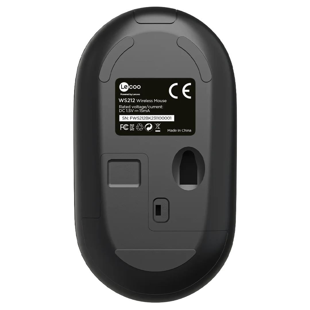 LENOVO LECOO WS212 1600DPI 4 TUŞLU KABLOSUZ SİYAH OPTİK MOUSE