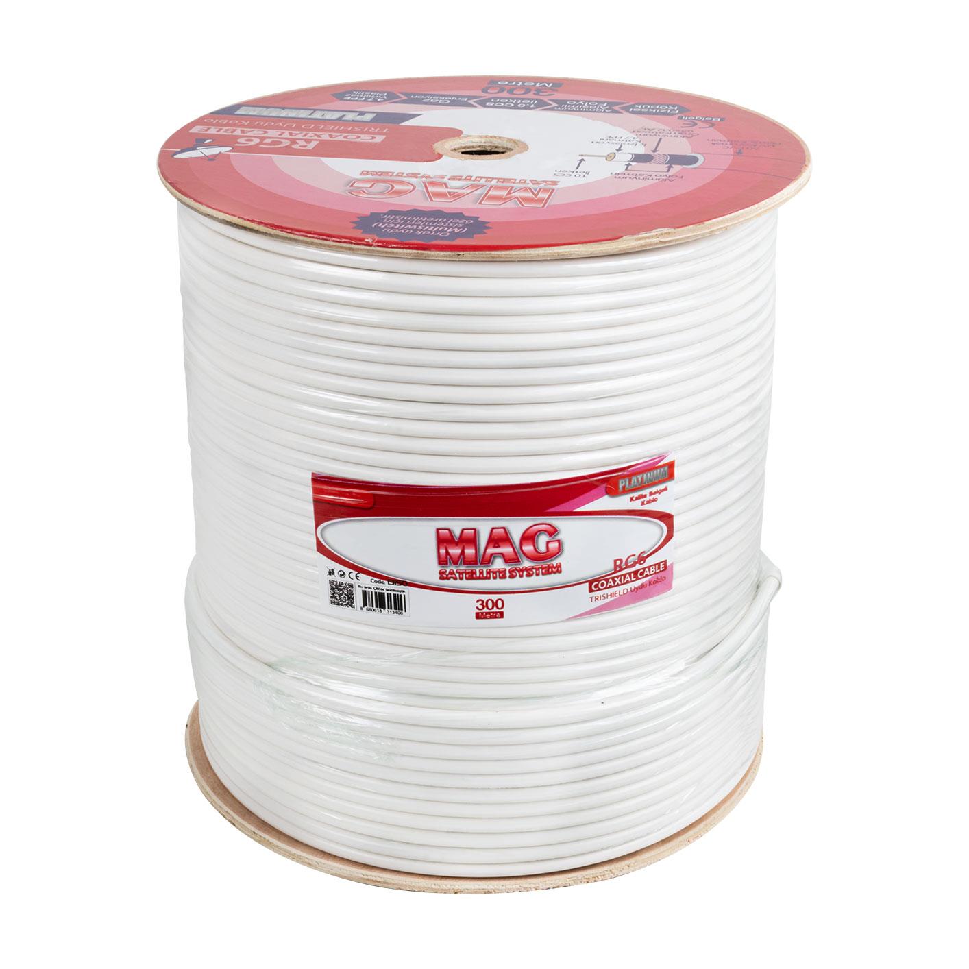 MAG PLATINUM RG6/U4 TRISHIELD 64 TEL ANTEN KABLOSU (300 METRE)