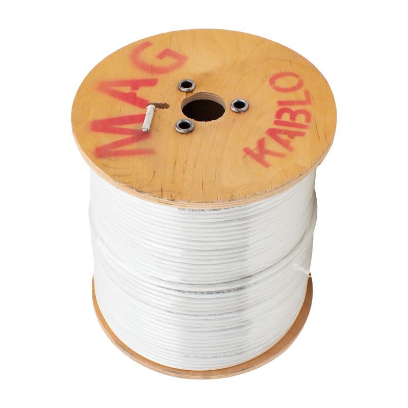 MAG RG6/U6 1.02 MM 80 TEL CCS MAKARALI YERLİ ÜRETİM ANTEN KABLOSU (300 METRE)