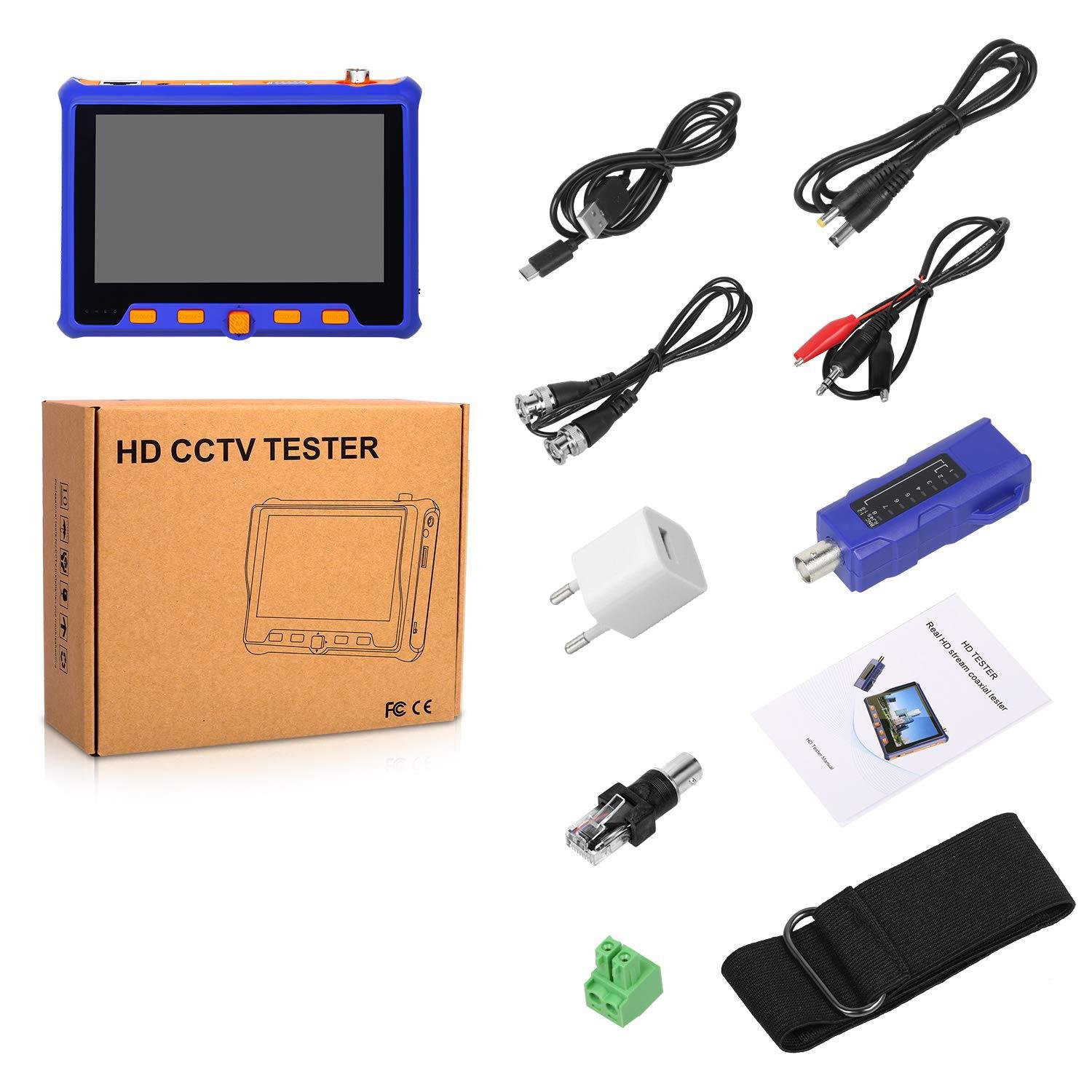 MAGBOX AHD+TVI+CVI+ANALOG+VGA+HDMI IN+PTZ EL TİPİ KAMERA TEST CİHAZI (5 LCD EKRAN)