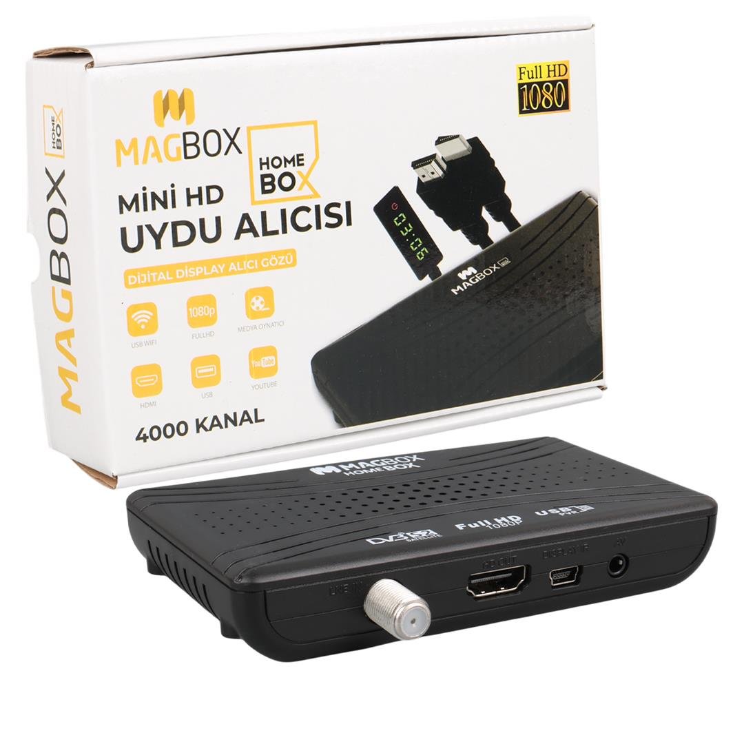 Magbox Homebox Full HD Uydu Alıcısı 4000 Kanal TKGS / Youtube / USB Destekli (Uzatma Display Gözlü) Fiyatı - Merter Elektronik