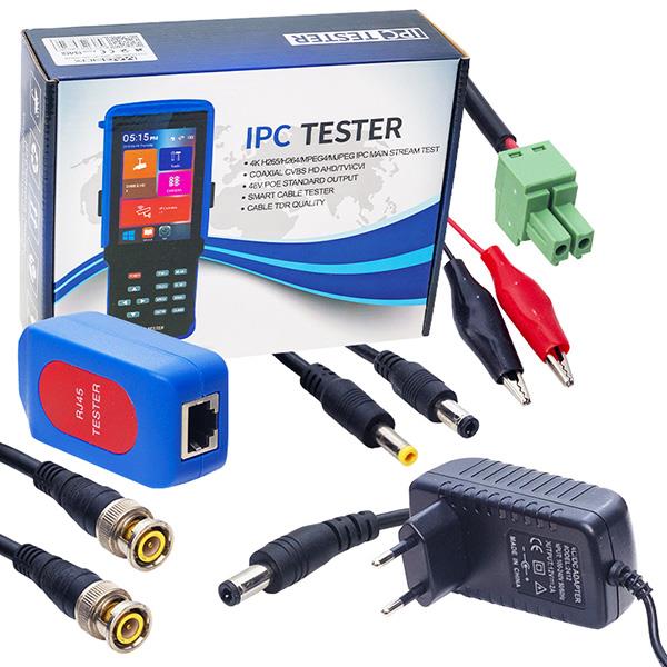 MAGBOX IP+AHD+ANALOG SD KART GİRİŞLİ CCTV DOKUNMATİK 48V POE KAMERA TEST CİHAZI (4.3 EKRAN*WIFI*FENERLİ)