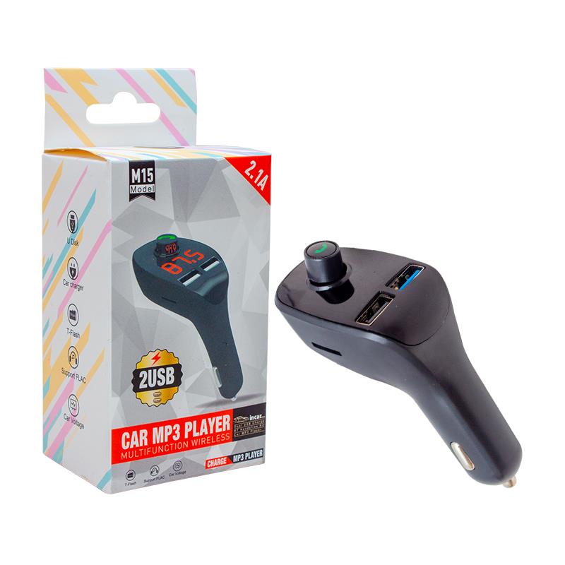 MAGICVOICE M15 LED EKRAN USB/TF DESTEĞİ 2.1 AMPER BLUETOOTH DESTEKLİ FM TRANSMITTER