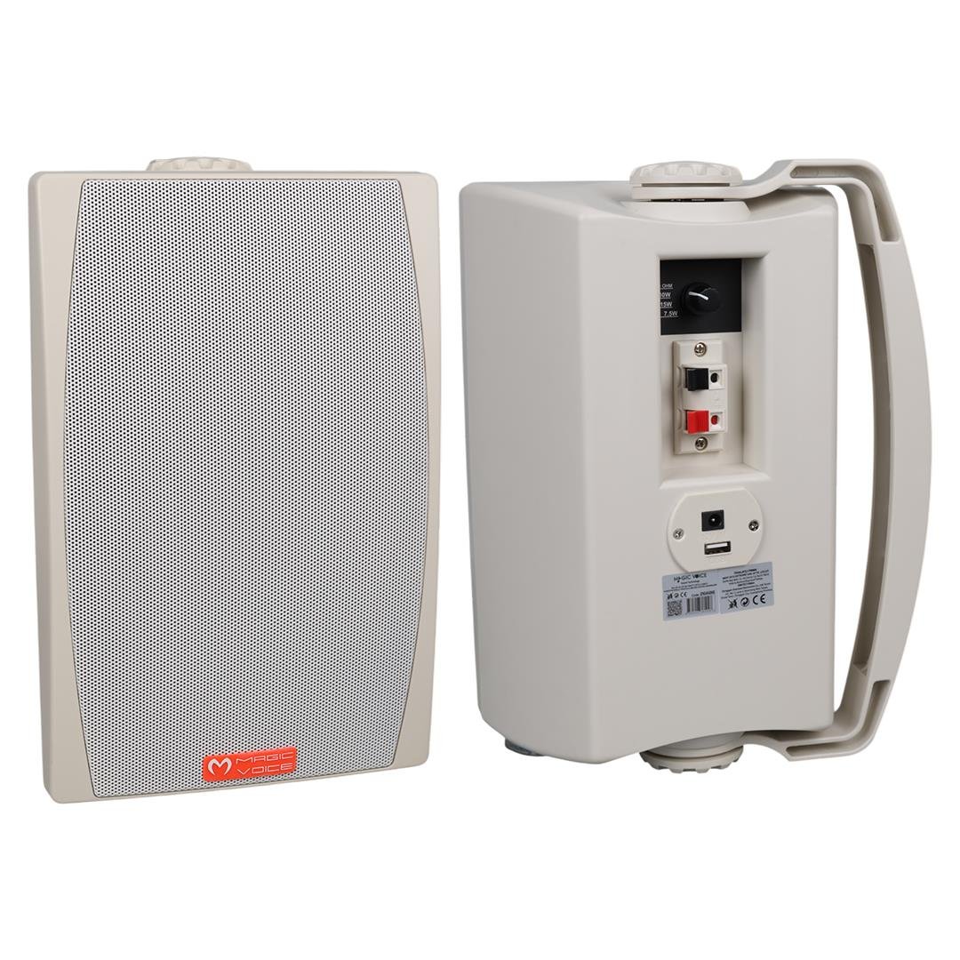MAGİCVOİCE MG-03 16 CM 60 WATT ÇİFTLİ USBLİ KOMÜTATÖRLÜ TRAFOLU BEYAZ SÜTUN HOPARLÖR Fiyatı - Merter Elektronik