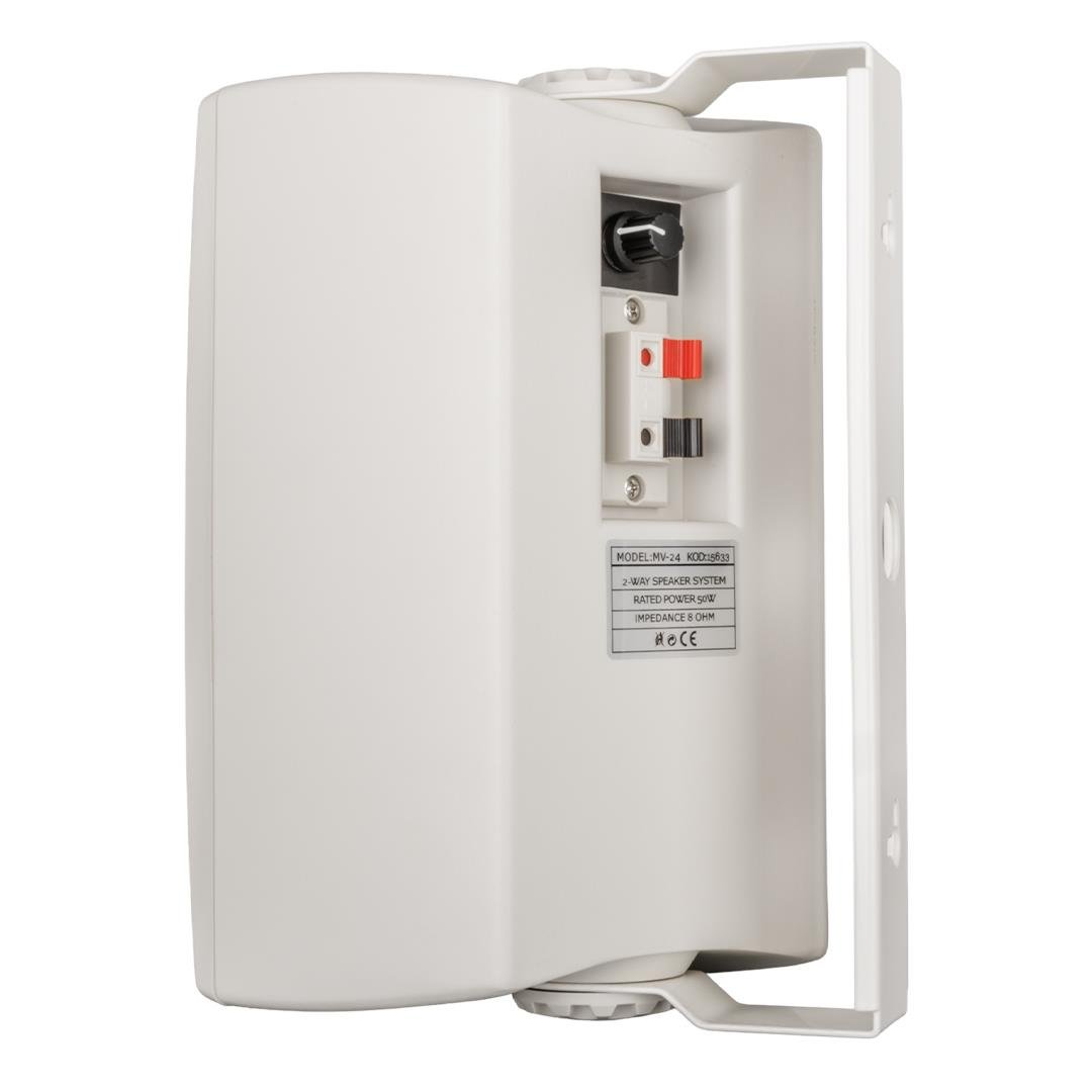 MAGICVOICE MV-24 TRF 13 CM 50 WATT 2Lİ TAKIM BEYAZ TRAFOLU SÜTUN HOPARLÖR