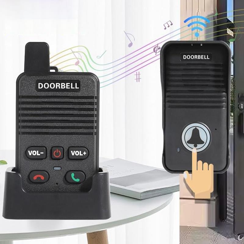 MAGICVOICE MV-28437 200 METRE KABLOSUZ SESLİ İKİ YÖNLÜ KONUŞMALI EV&DAİRE&OFİS&APARTMAN İÇİN ŞARJ EDİLEBİLİR KAPI ZİLİ