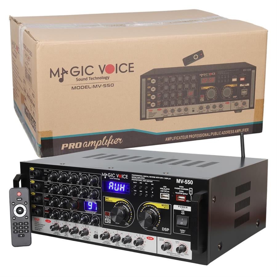 Magicvoice Mv-550 2x100 Watt Usb-Sd-Bluetooth- Balans Trafosuz Anfi Fiyatı - Merter Elektronik
