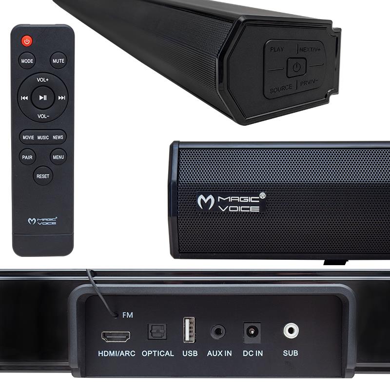 MAGICVOICE MV-8806 2.1 CH 500W RMS BT/FM/HDMI/AUX/USB KUMANDALI ANFİLİ SOUND BAR (2 PARÇA HALİNDE DİKKAT)