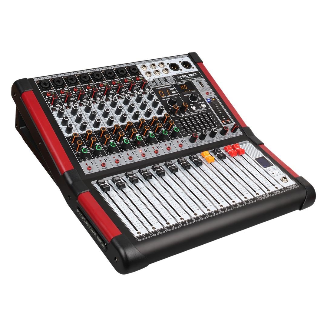 Magicvoice MV-A800 8 Kanal USB/Bluetooth Destekli Power Mixer Anfi Fiyatı - Merter Elektronik
