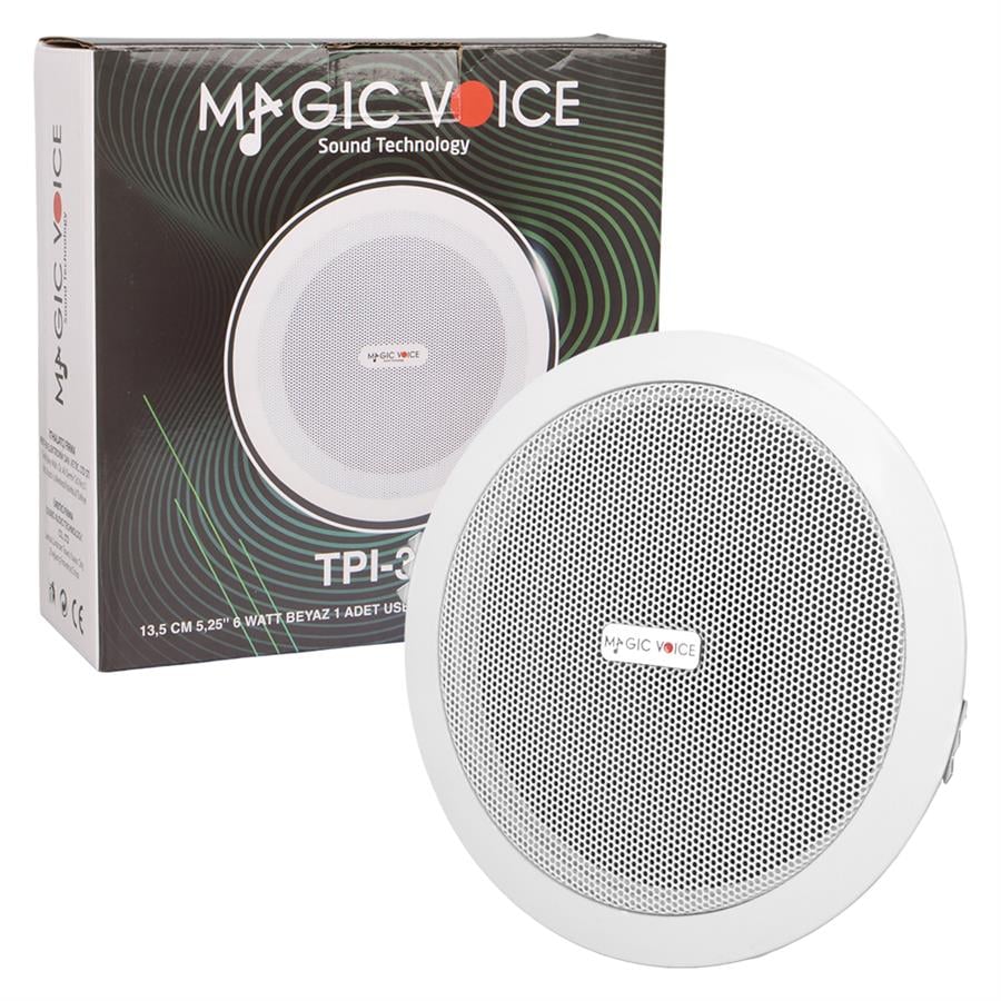 MAGICVOICE TPI-350 13,5 CM 5,25 6 WATT BEYAZ TEKLİ USBLİ TRAFOLU ALÇIPAN HOPARLÖR Fiyatı - Merter Elektronik