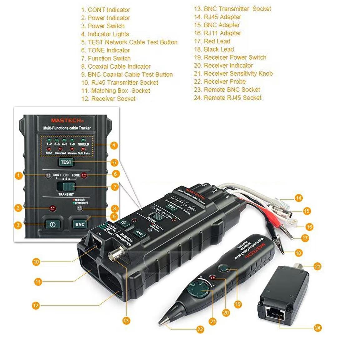 Mastech MS-6813T Profesyonel Kablo Bulucu Test Aleti Fiyatı - Merter Elektronik