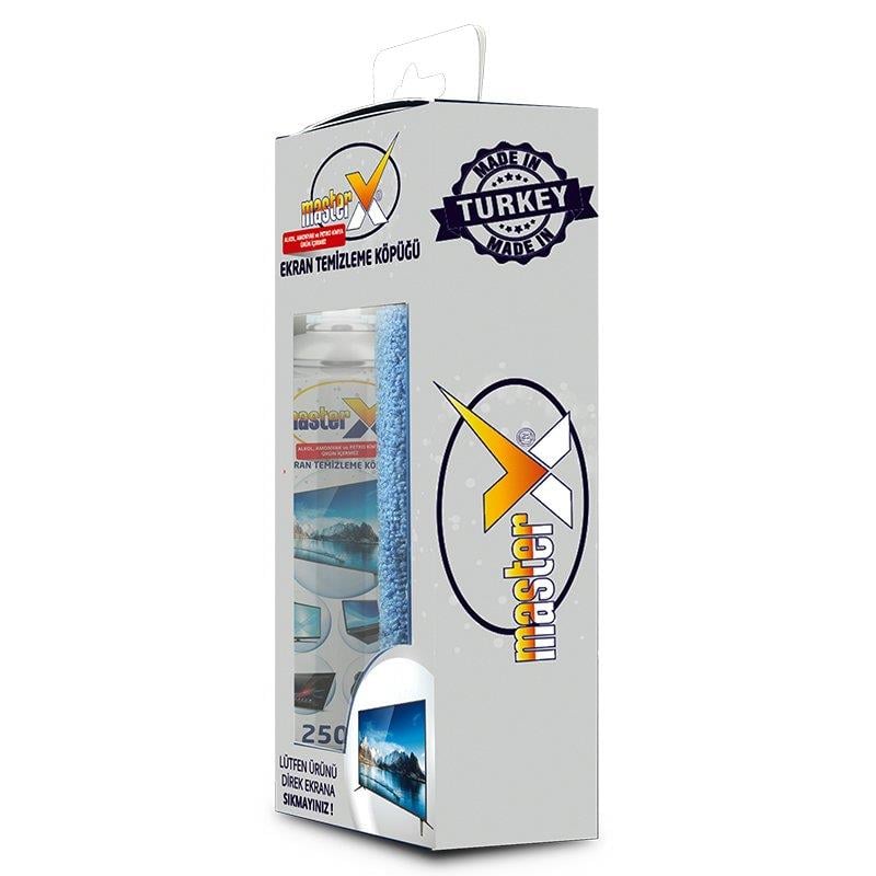MASTER-X 250ML LCD EKRAN TEMİZLEME KÖPÜĞÜ + BEZ HEDİYELİ