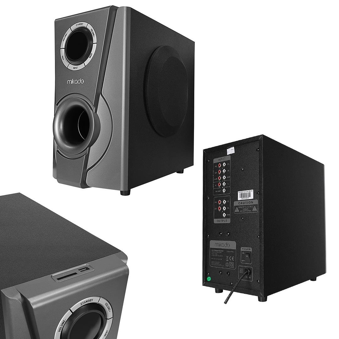 Mikado MD-672BT 5+1 Bluetooth Speaker 120W Usb+SD+FM Destekli Multimedia Ev Sinema Ses Sistemi Fiyatı - Merter Elektronik