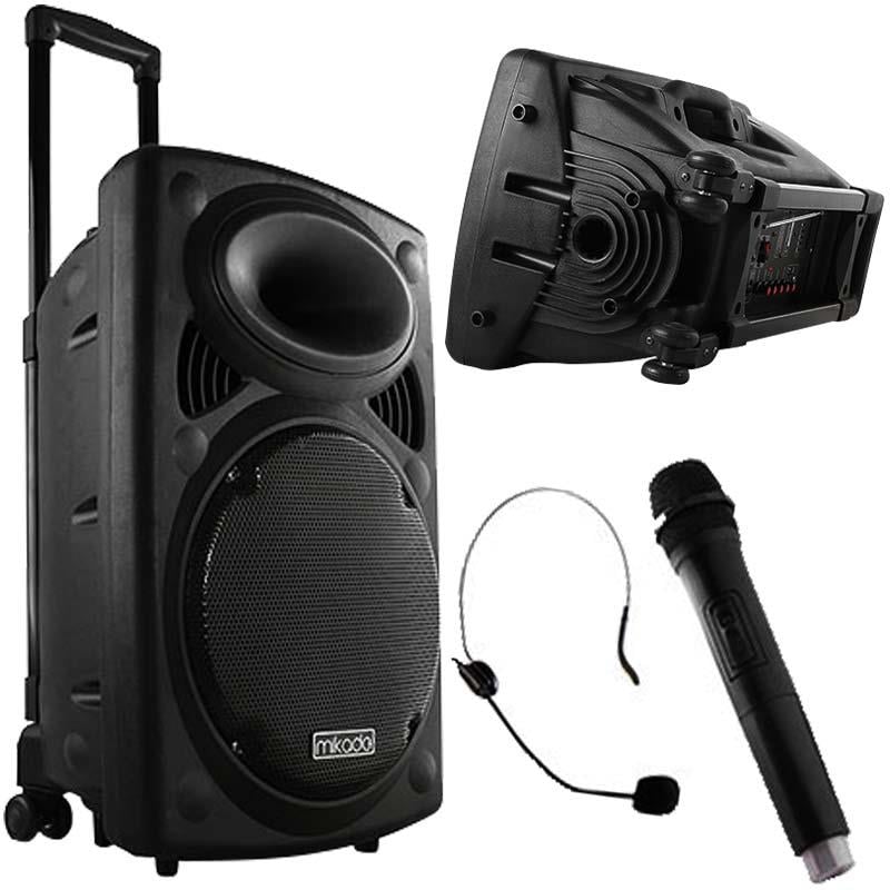 MIKADO MD-86KP SİYAH FM*BT*1 EL+1 YAKA TELSİZ MİK SEYYAR ANFİ