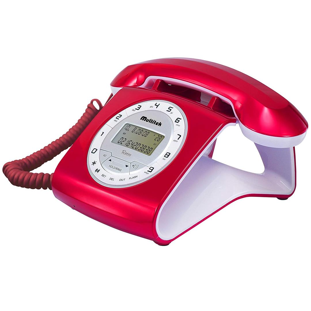 MULTITEK RETRO CID 12 HANELİ LCD EKRAN SİYAH MASAÜSTÜ TELEFON Fiyatı - Merter Elektronik