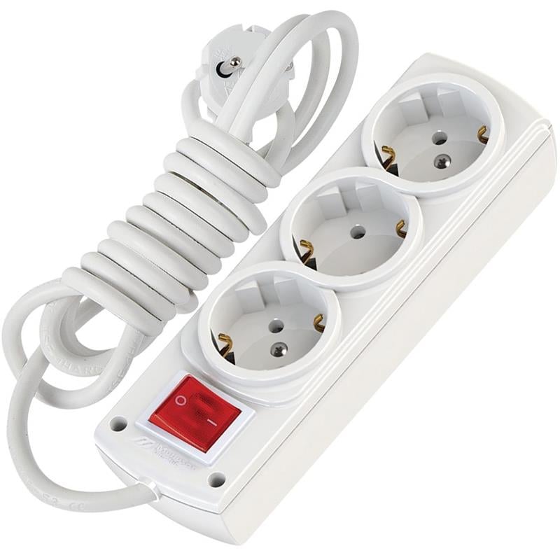 MUTLUSAN OLIMPIA 3LÜ 5 METRE KABLOLU ANAHTARLI PRİZ