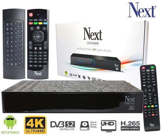 NEXT 10000 UHD ANDROİD HİBRİT 4K KASALI UYDU ALICISI
