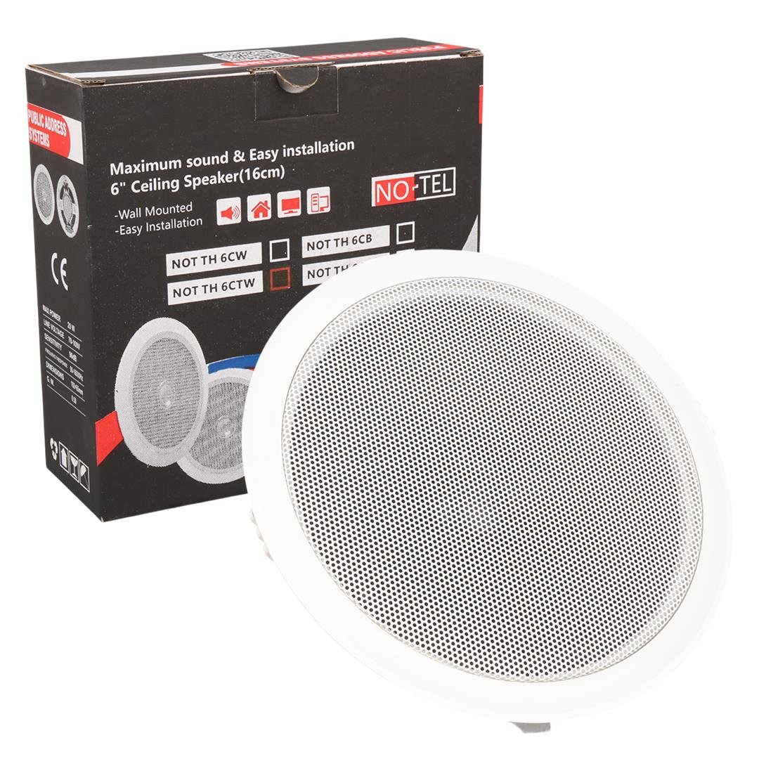 NO-TEL NOT TH 6CTW 6'' 16 CM 20 WATT BEYAZ ALÇIPAN TRAFOLU HOPARLÖR