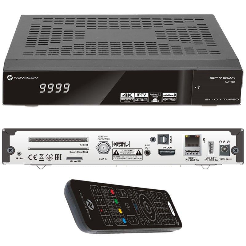 NOVACOM SPYBOX S11 CI/TURBO PLUS 4K IP TV SET TOP BOX UYDU ALICISI