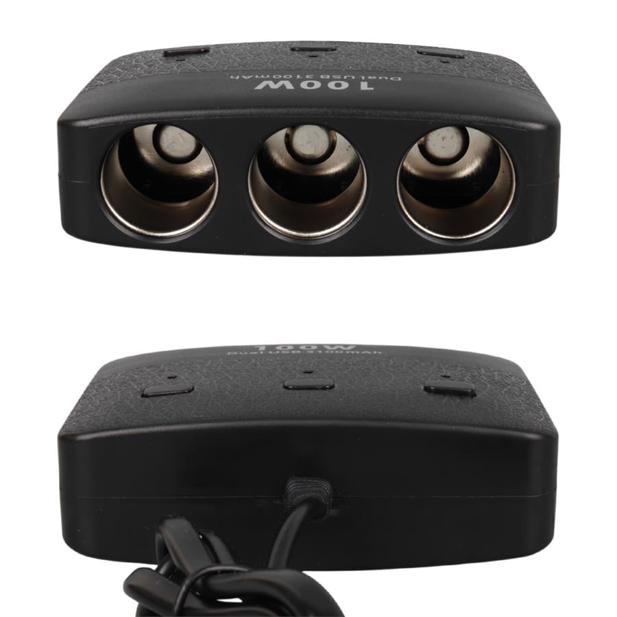 Olesson 1636 12-24V 3Lü Çift Usbli 100W 70 Cm Kablolu Araç Çakmak Çoklayıcı Fiyatı - Merter Elektronik