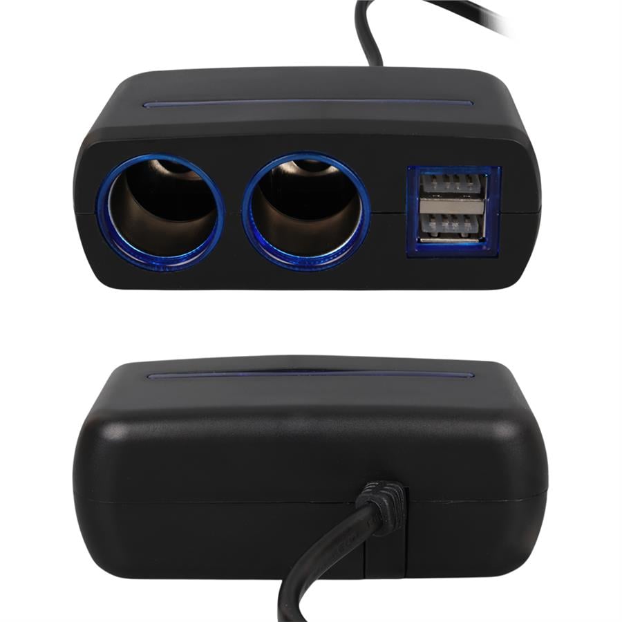 Olesson 1638 12-24V Çiftli Çift Usbli 120W 80 Cm Kablolu Araç Çakmak Çoklayıcı Fiyatı - Merter Elektronik