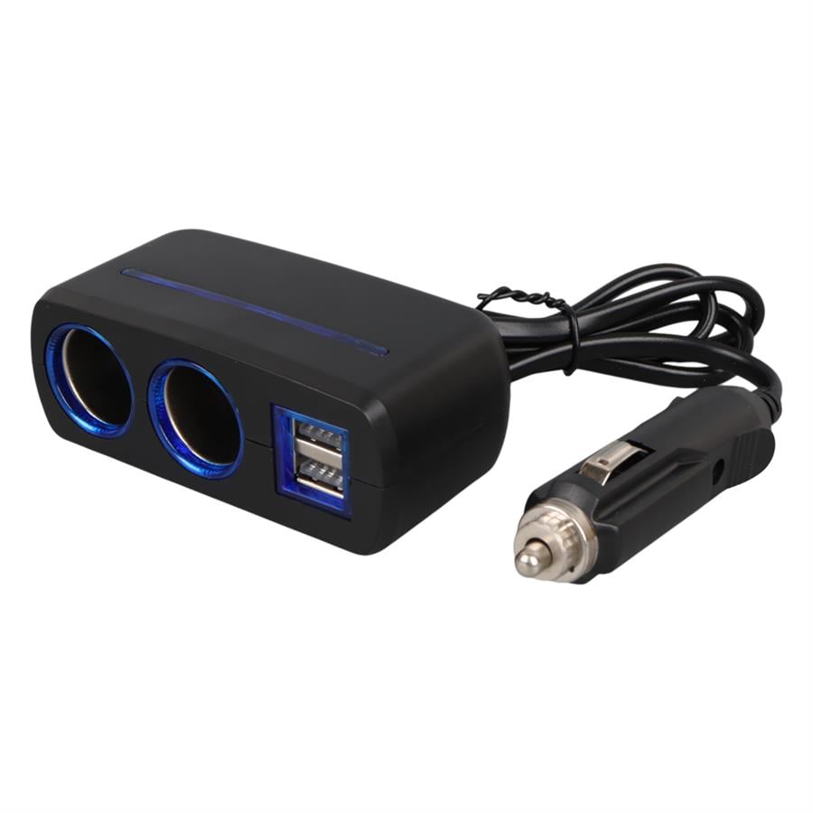 Olesson 1638 12-24V Çiftli Çift Usbli 120W 80 Cm Kablolu Araç Çakmak Çoklayıcı Fiyatı - Merter Elektronik
