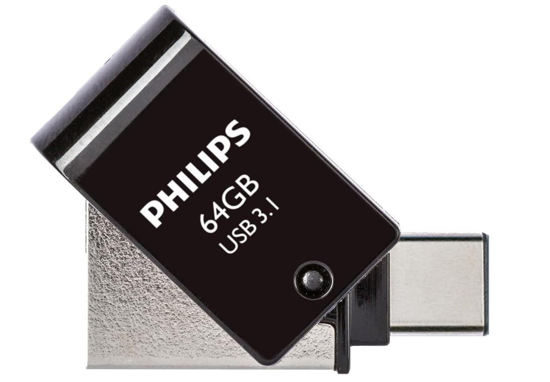 PHILIPS FM12DC152B/00 128GB SİYAH/GRİ 2 IN 1 TYPE-C/USB 3.1 METAL FLASH BELLEK