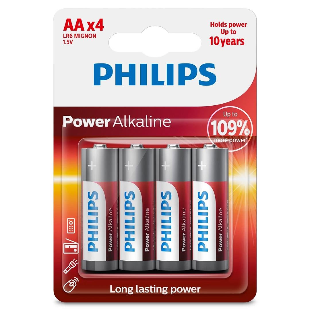 PHILIPS LR6 MIGNON 1.5 VOLT 4'LÜ POWER POWER ALKALINE AA KALEM PİL (4'LÜ FİYAT)