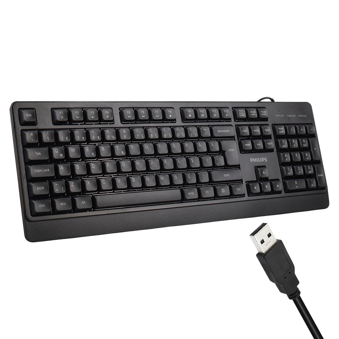 PHILIPS SPK6247B SİYAH KABLOLU OFİS KLAVYE