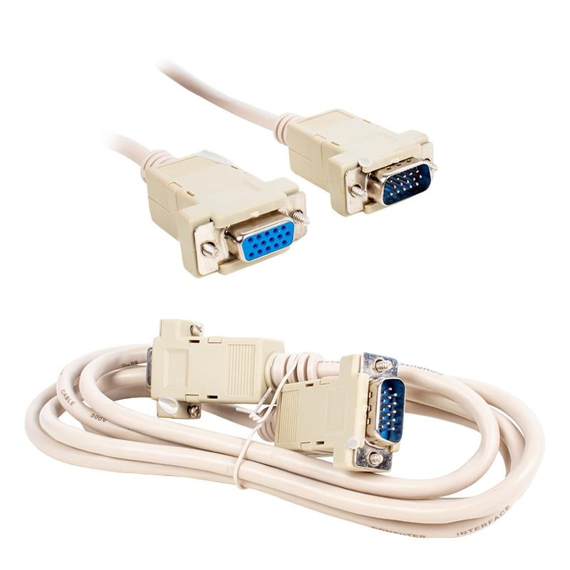 POWERMASATER 15 PİN ERKEK/DİŞİ GRİ 1.8 METRE VGA KABLO