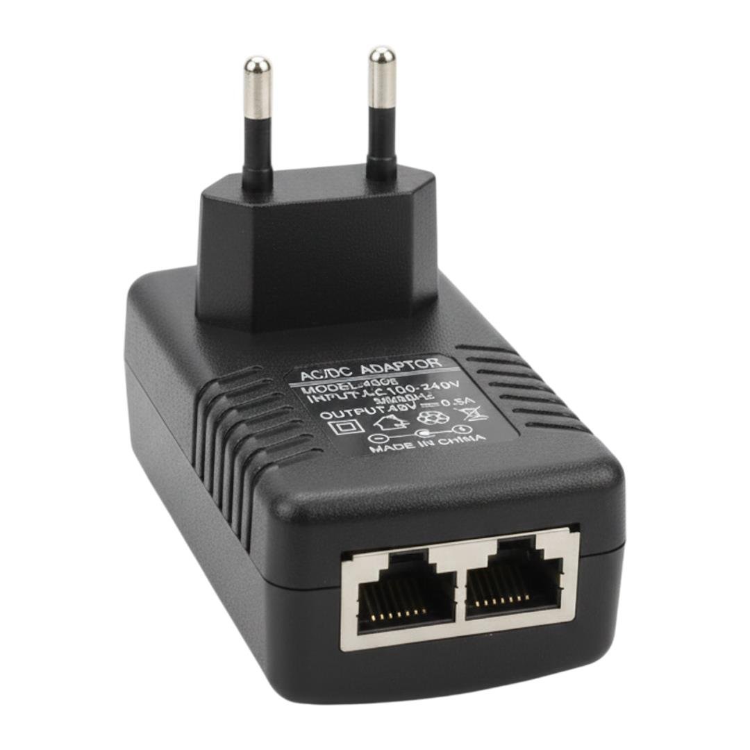 POWERMASTER 48 VOLT 0.5 AMPER 1 LAN + 1 POE PRİZ TİP ADAPTÖR