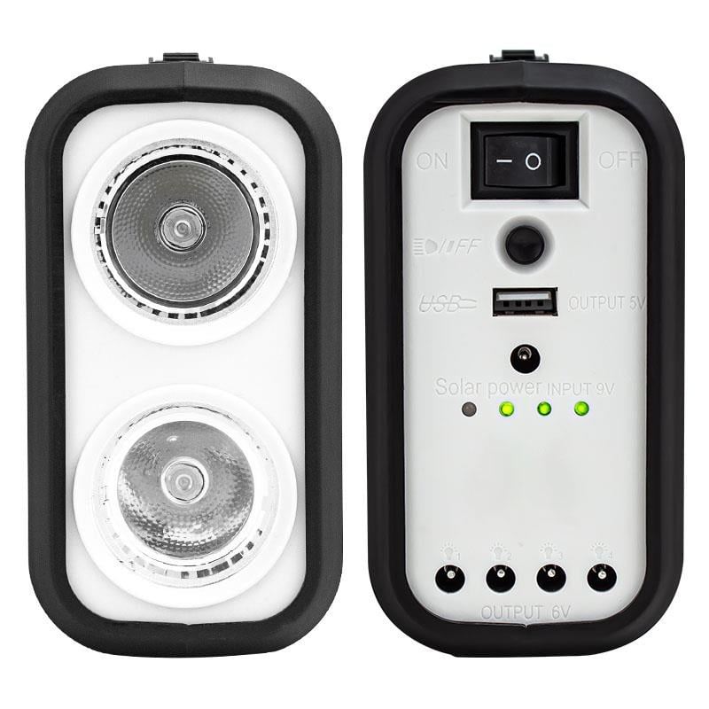 POWERMASTER GD-8017S PANELLİ SOLAR LAMBA 3 AMPULLÜ SET AKÜLÜ SOLAR IŞILDAK FENER