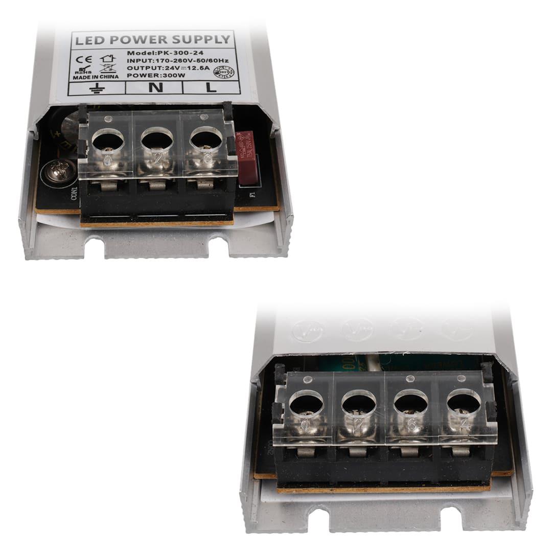 POWERMASTER PK-300-24 300 WATT 24 VOLT 12.5 AMPER METAL KASA ADAPTÖR Fiyatı - Merter Elektronik