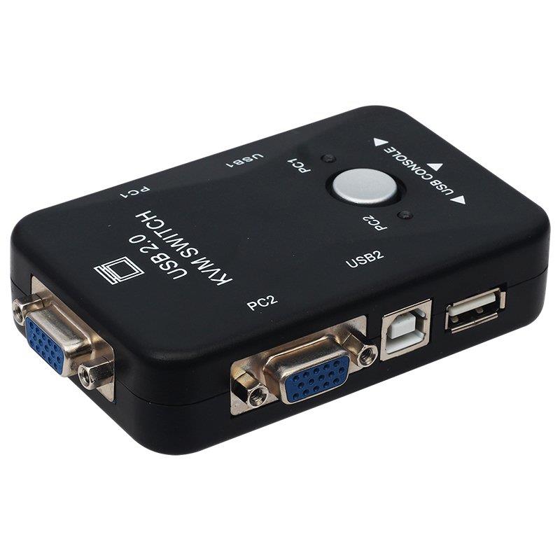 POWERMASTER PM-12690 2 KANAL VGA KVM SWİTCH (2 BİLGİSAYARI TEK ELDEN YÖNETİN)