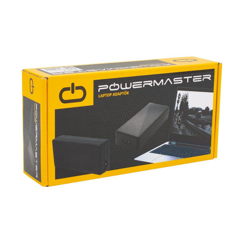 POWERMASTER PM-13512 15 VOLT - 20 VOLT/4.5 AMPER - 6 AMPER ARASI 90 WATT ÇOK UÇLU UNIVERSAL NOTEBOOK ADAPTÖRÜ