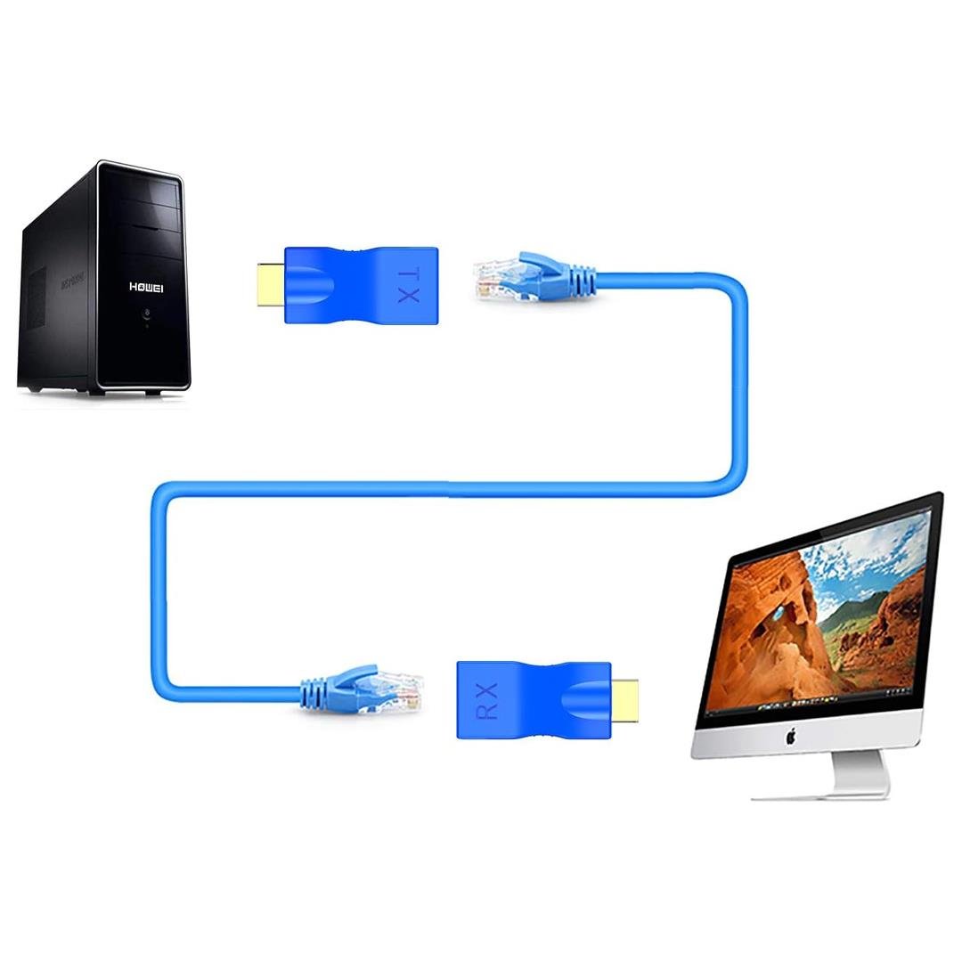 POWERMASTER PM-18225 30 METRE HDMI 4K CAT5/CAT6/CAT7 UZATICI EXTENDER (RJ45 UZATMA - HDMI KABLO GEREKMEZ)