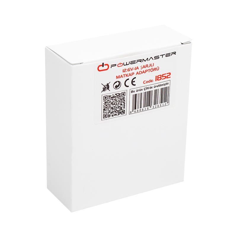 POWERMASTER PM-1852 12.6 VOLT - 1 AMPER ŞARJLI MATKAP ADAPTÖRÜ