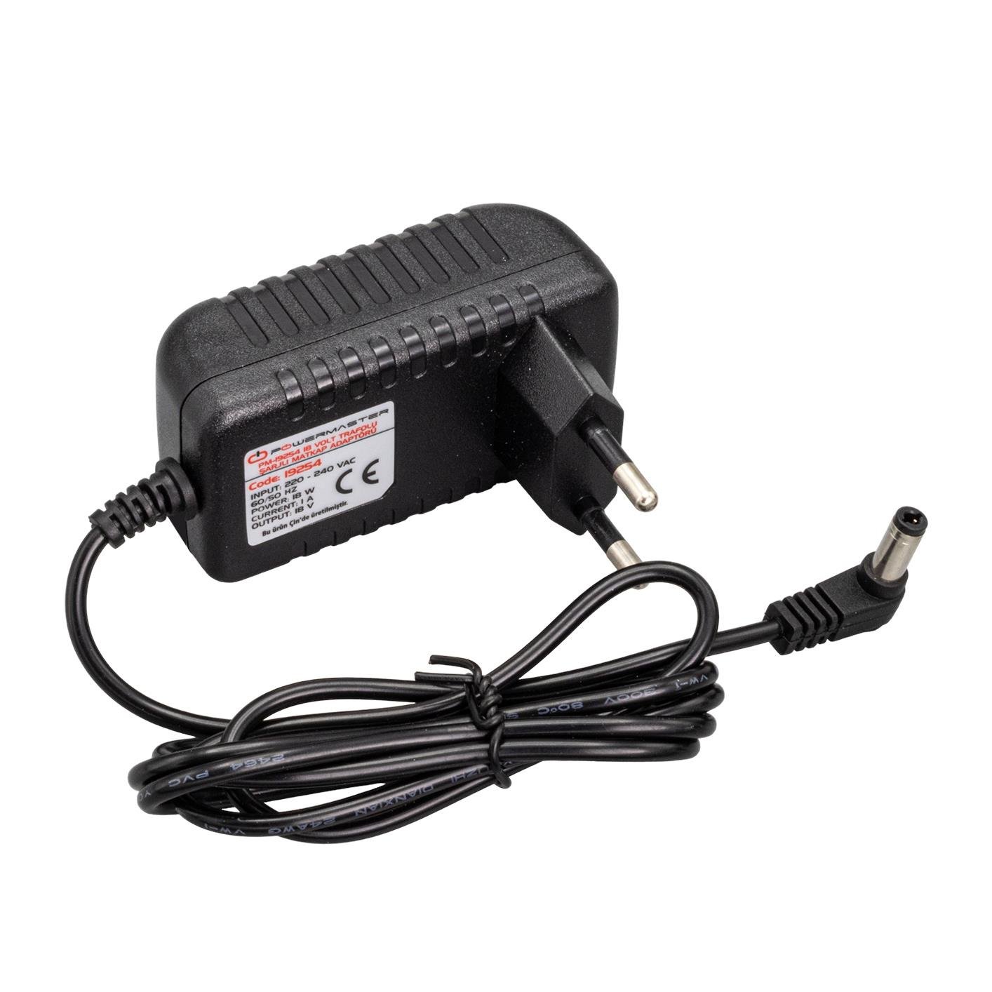 POWERMASTER PM-19254 18 VOLT - 1 AMPER ŞARJLI MATKAP ADAPTÖRÜ