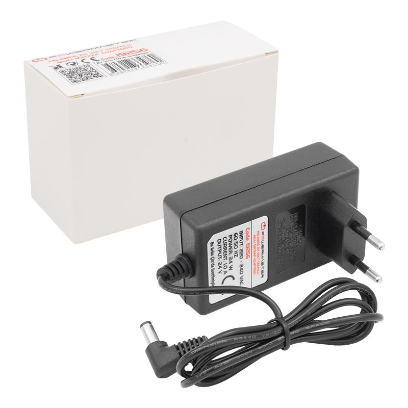 POWERMASTER PM-19256 24 VOLT - 1 AMPER - 24 WATT 5.5*2.5 MM L UÇLU ŞARJLI MATKAP ADAPTÖRÜ