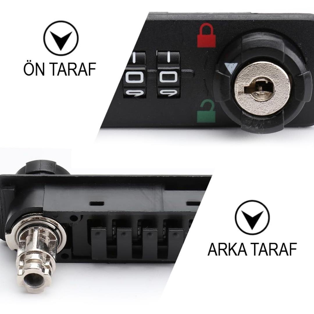 PowerMaster PM-26731 Şifreli Mekanik Siyah Çekmece Dolap Kilidi (Sol) Fiyatı - Merter Elektronik